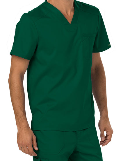 Men's 1-Pocket Tuckable V-Neck Top - WW690 - Hunter Green