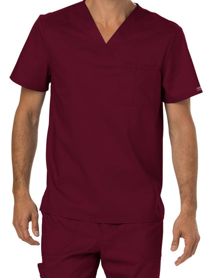 Men's 1-Pocket Tuckable V-Neck Top - WW690 - Wine