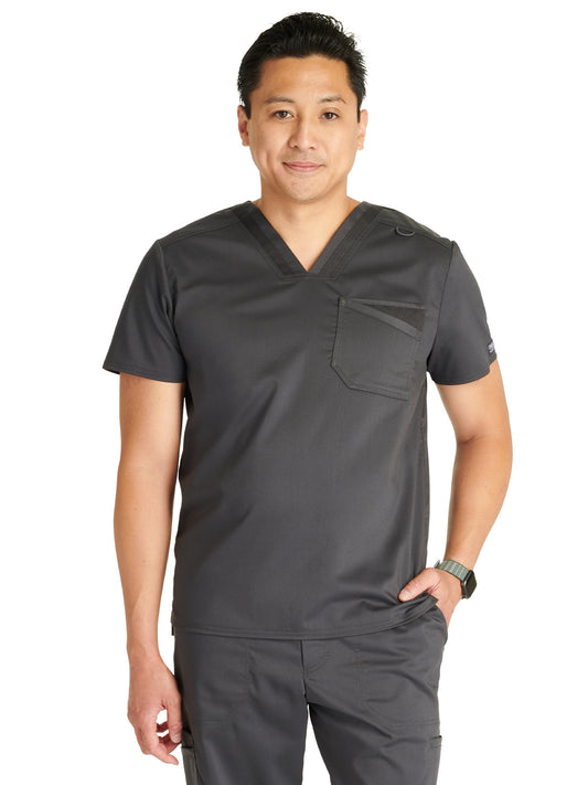 Men's V-Neck Scrub Top - WW751 - Pewter