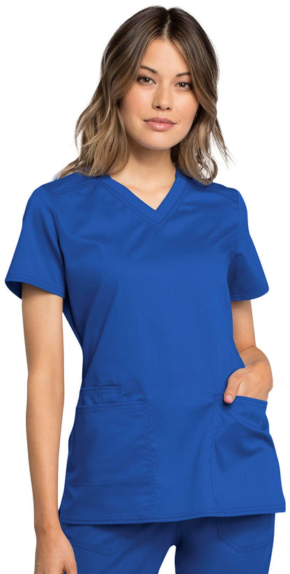 Women's V-Neck Scrub Top - WW770AB - Royal