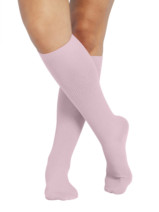 4 Single Pairs of Support Socks - YTSSOCK1 - Pink Cloud