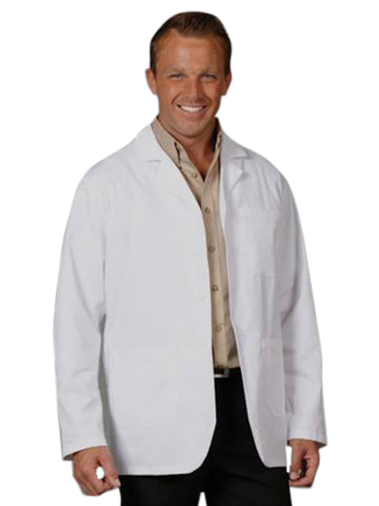 Men's Three-Pocket 32" Extra-Long Consultation Lab Coat - 6284 - White
