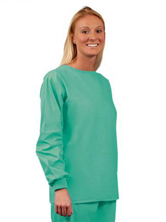 Unisex No Pocket Long Sleeve Scrub Shirt - 6736 - Jade