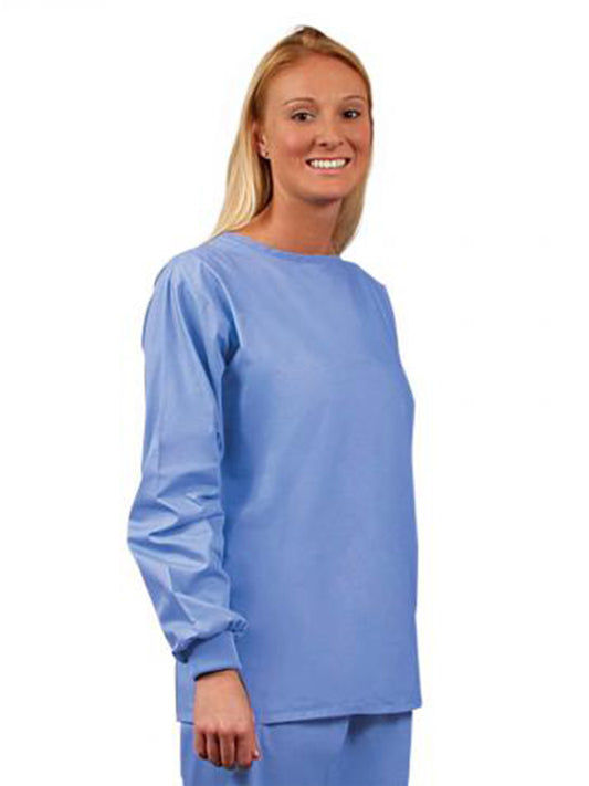 Unisex No Pocket Long Sleeve Scrub Shirt - 6738 - Ciel Blue