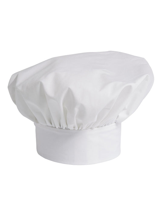 Unisex Ajustable Poplin Chef Hat - 0100 - White