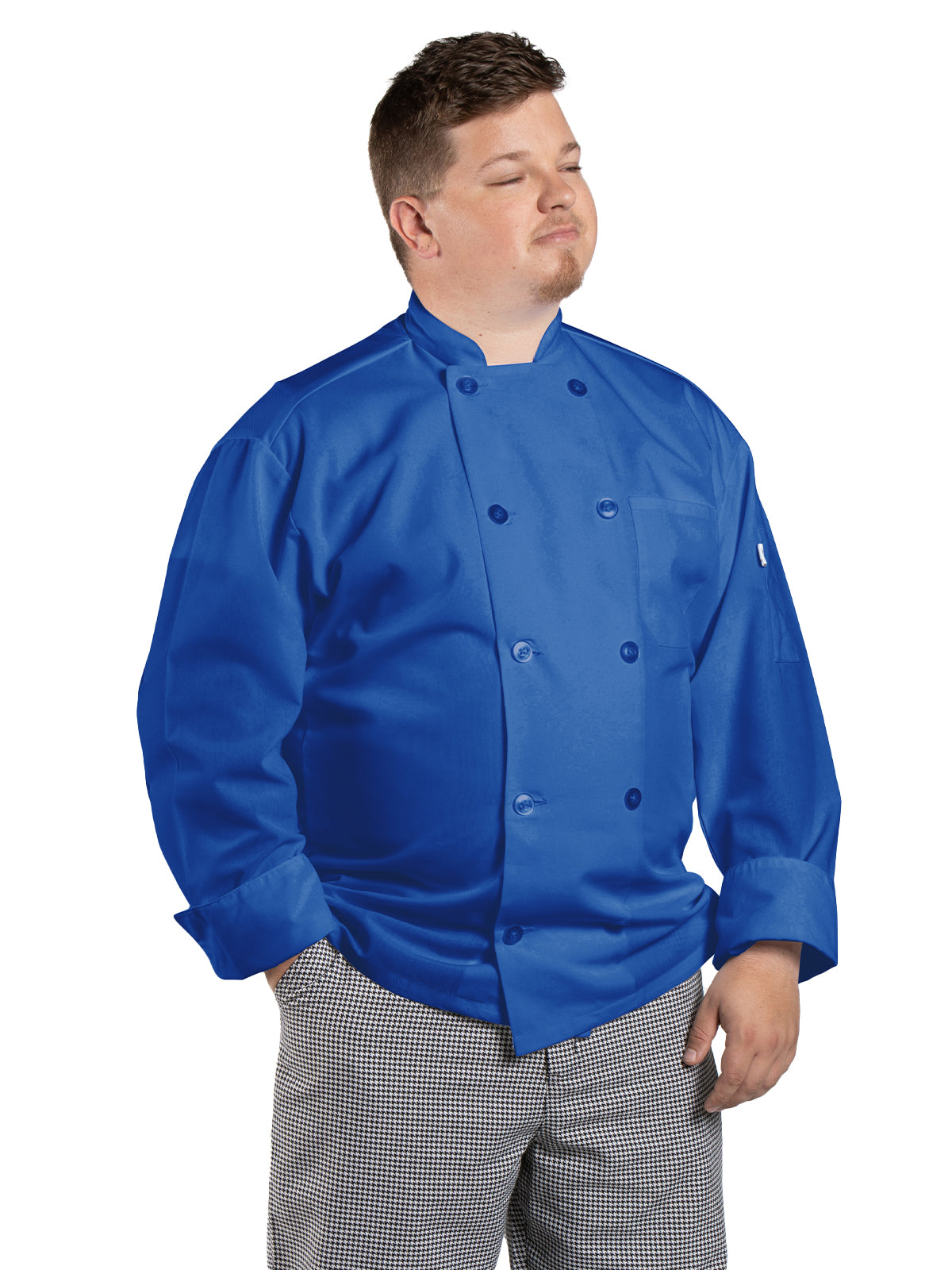 Unisex Reinforced Bar Tacking Chef Coat - 0422 - Deep Royal