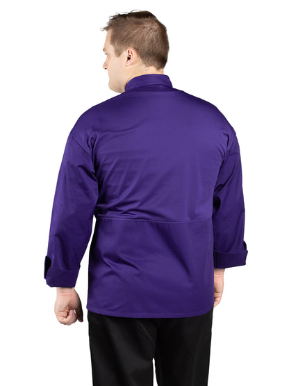 Unisex Reinforced Bar Tacking Chef Coat - 0422 - Grape