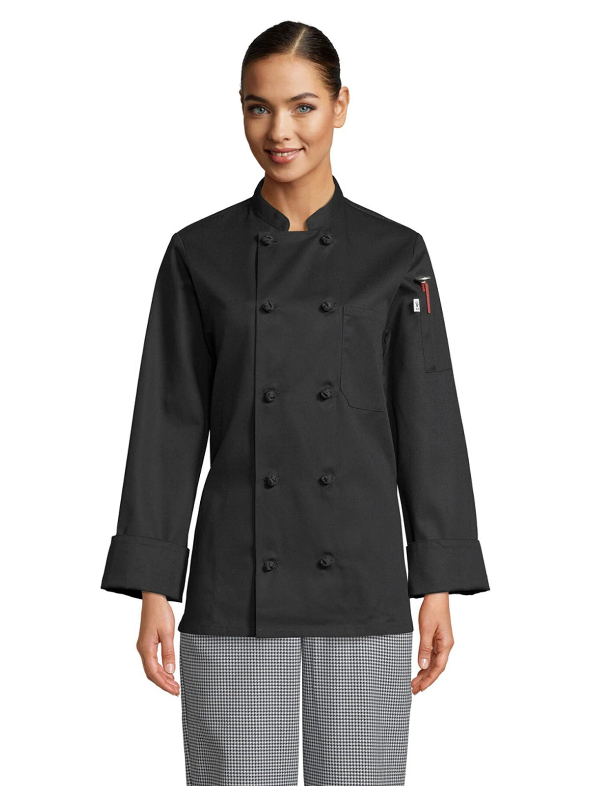 Women's Chef Coat - 0490 - Black