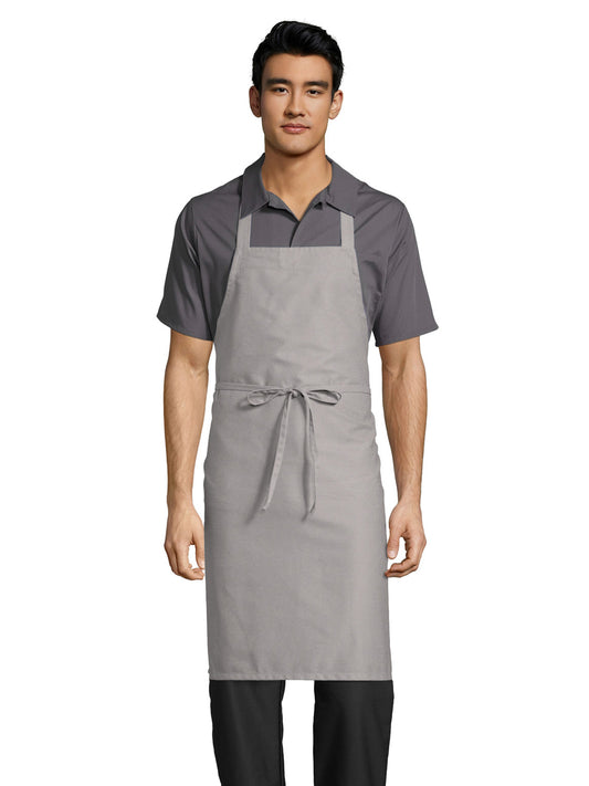 Unisex No Pocket Apron - 3000 - Silver