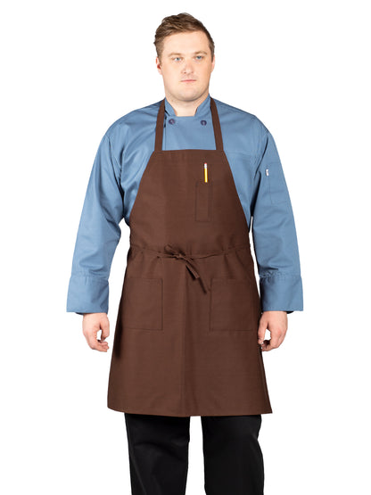 Unisex Pencil Pocket Apron - 3004 - Brown