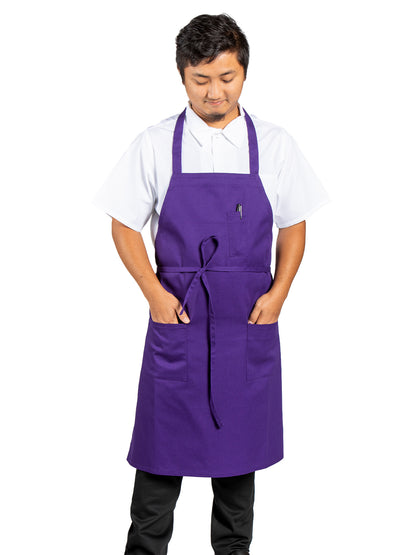 Unisex Pencil Pocket Apron - 3004 - Purple