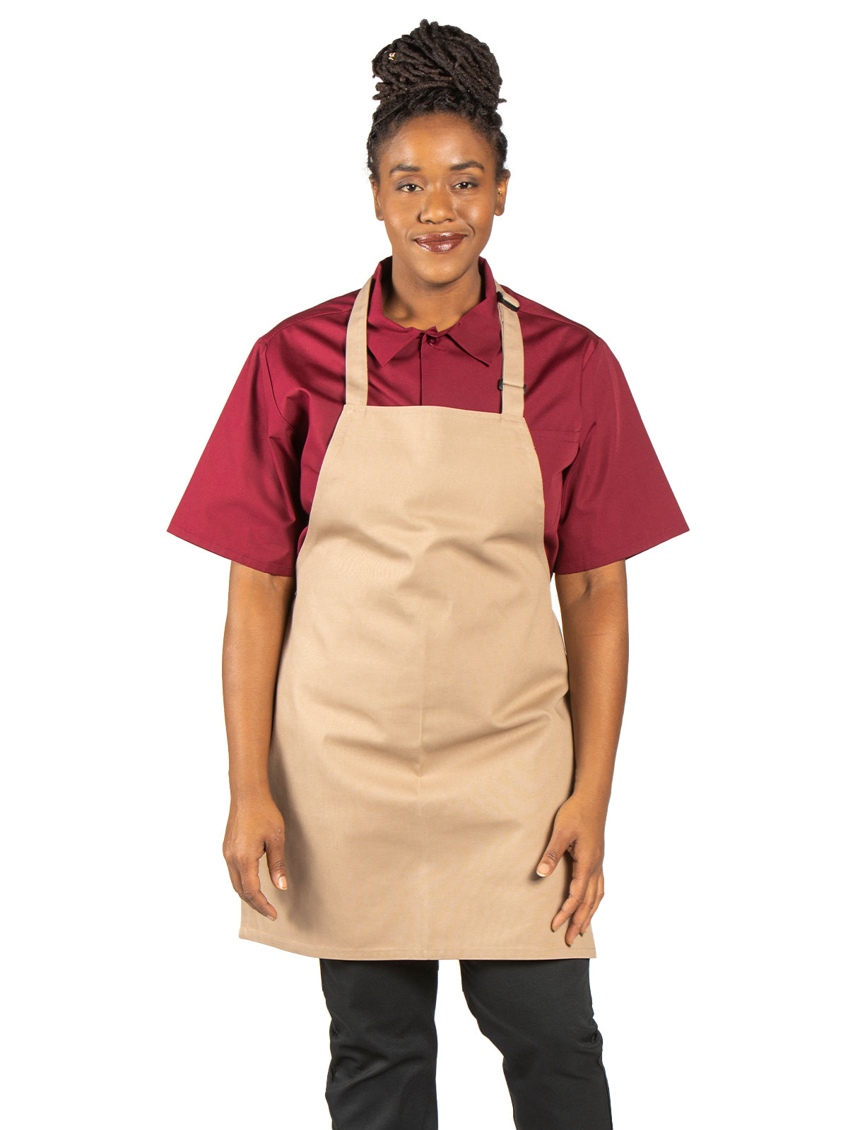 Unisex Adjustable Neck Apron - 3010 - Khaki