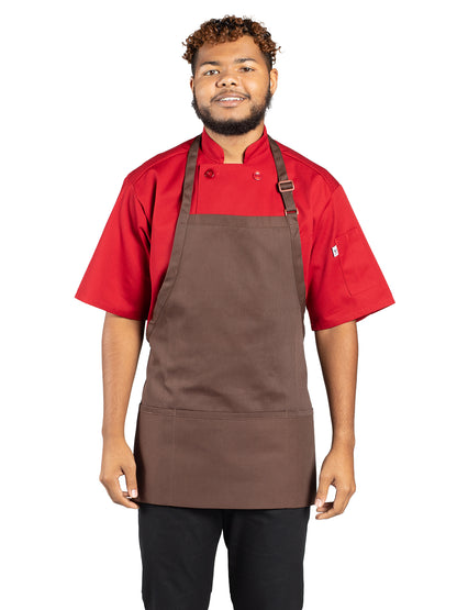 Unisex Sliding Adjustable Neck Apron - 3011 - Brown