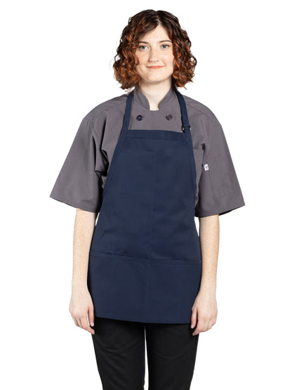 Unisex Sliding Adjustable Neck Apron - 3011 - Navy