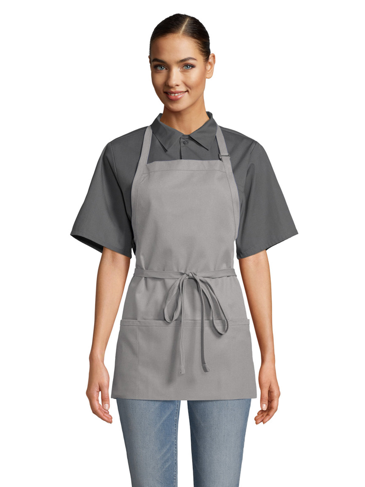 Unisex Sliding Adjustable Neck Apron - 3011 - Silver