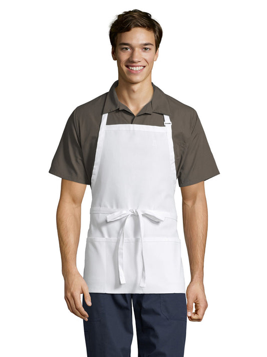 Unisex Sliding Adjustable Neck Apron - 3011 - White