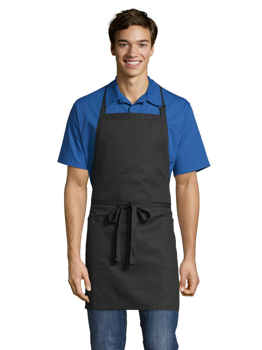 Unisex Adjustable Neck Apron - 3016 - Black