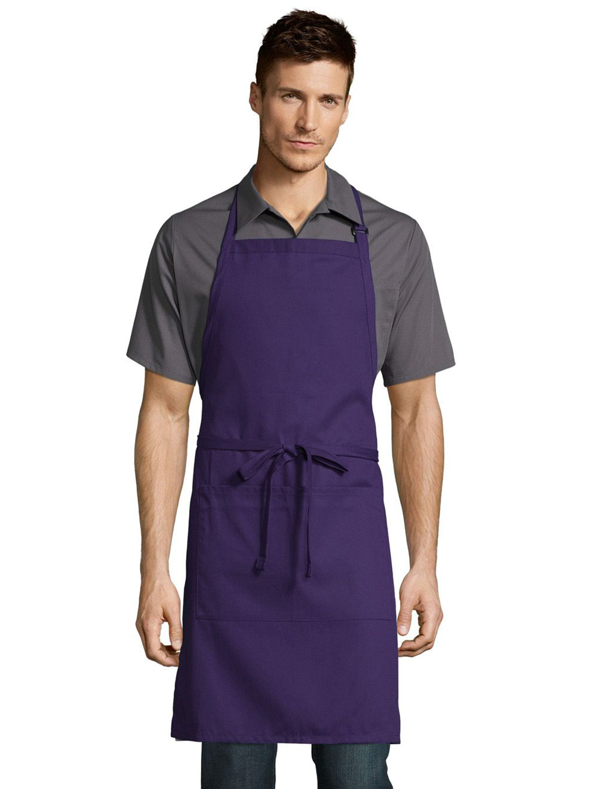 Unisex Sliding Adjustable Neck Apron - 3018 - Purple