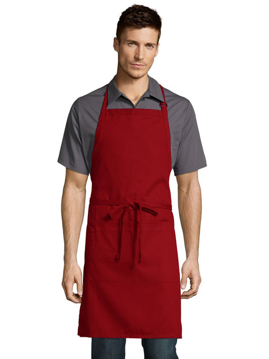 Unisex Sliding Adjustable Neck Apron - 3018 - Red