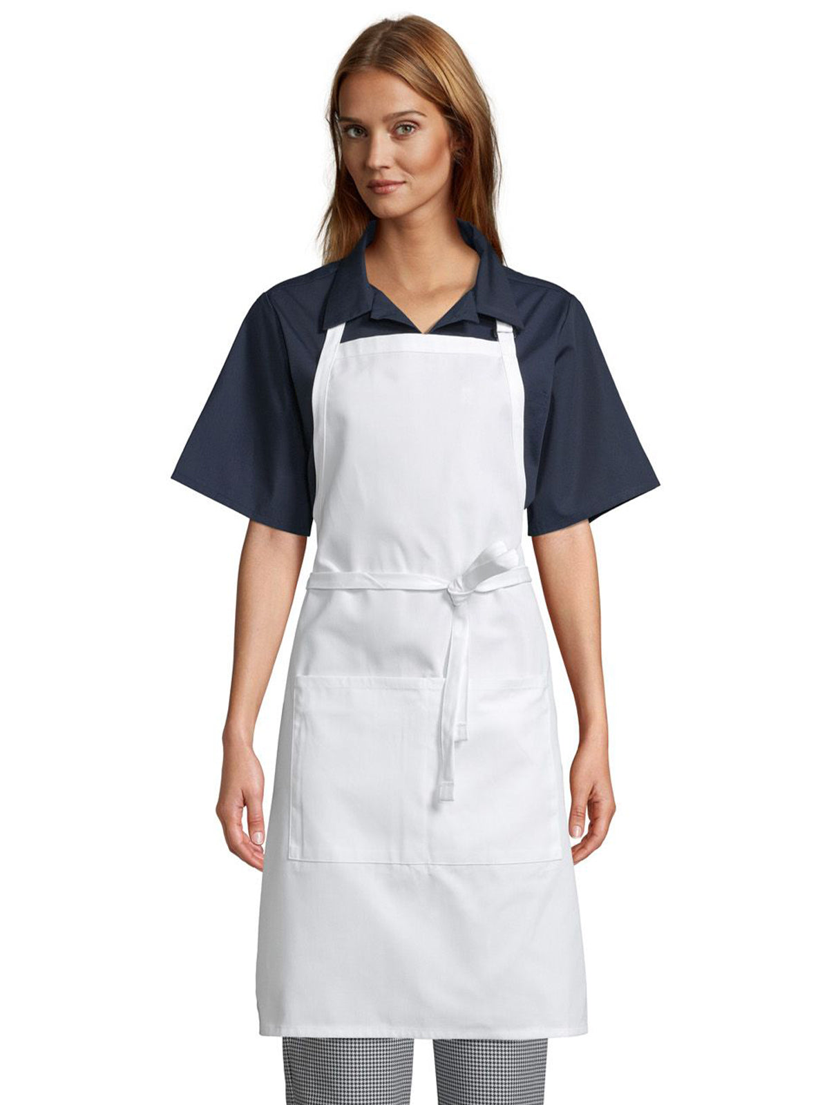 Unisex Sliding Adjustable Neck Apron - 3018 - White