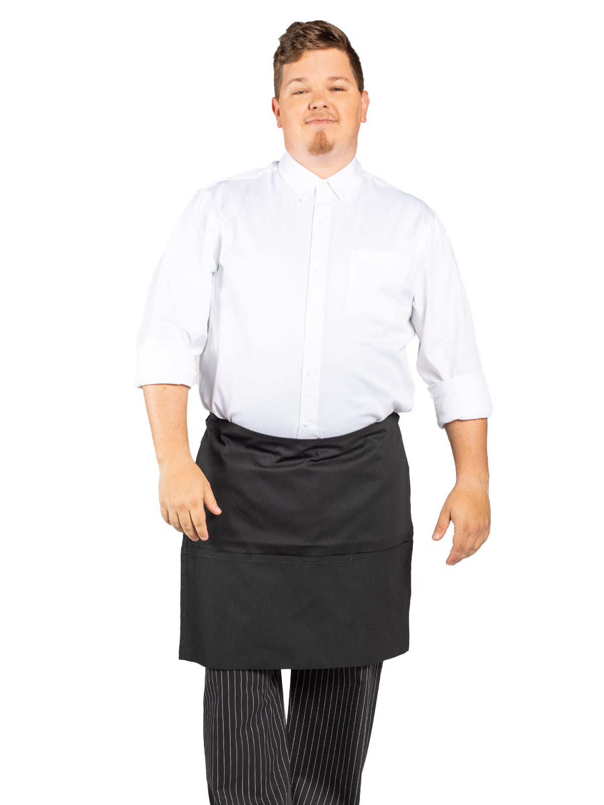 Unisex Three-Section Pocket Apron - 3060 - Black