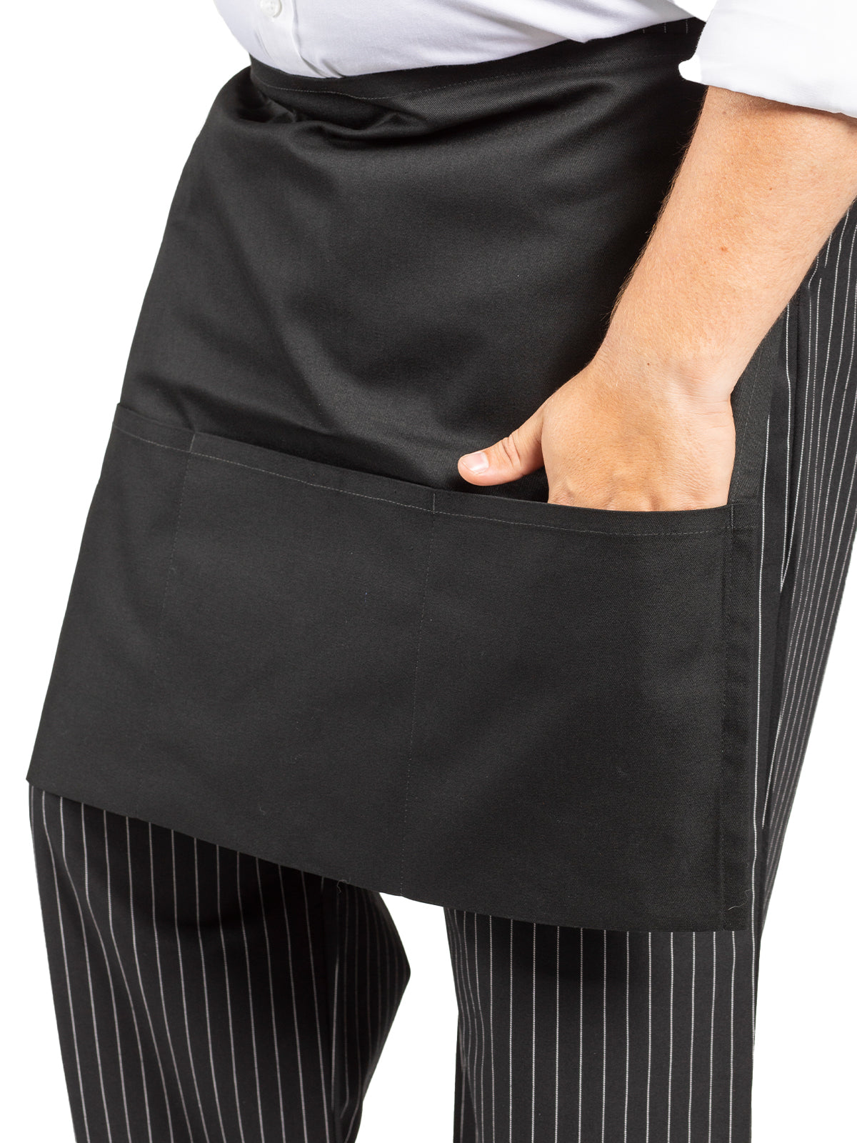 Unisex Three-Section Pocket Apron - 3060 - Black