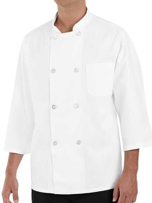 Unisex Three-Quarter Sleeve 30" Chef Coat - 0402 - White