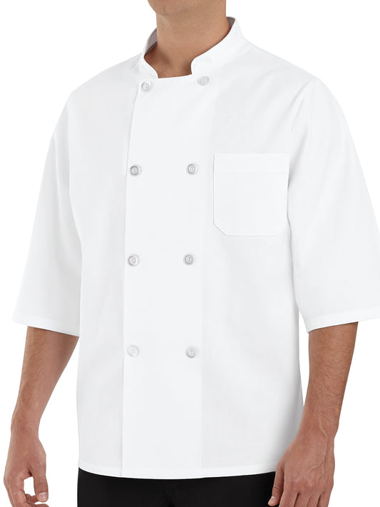 Unisex Half-Sleeve 30" Chef Coat - 0404 - White