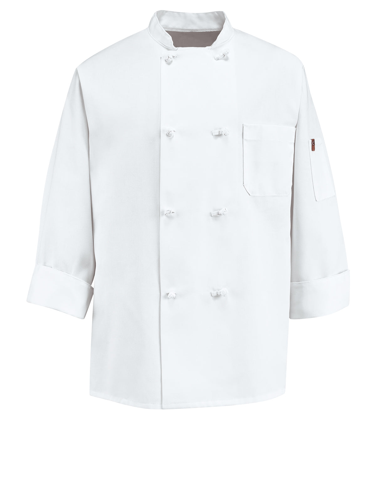 Unisex Eight Knot Button 30" Chef Coat - 0414 - White