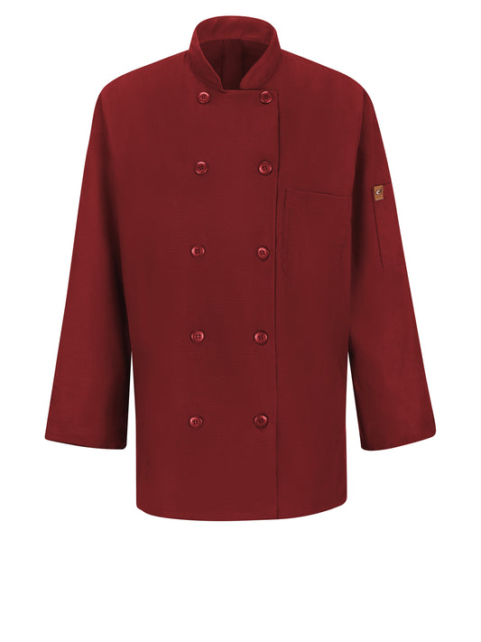Women's Long-Sleeve 28.5" Chef Coat with OilBlok + MIMIX™ - 041X - Fireball Red