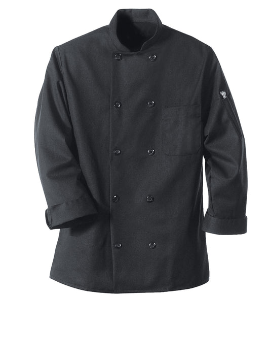 Unisex Ten Pearl Button 30" Chef Coat - 0425 - Black
