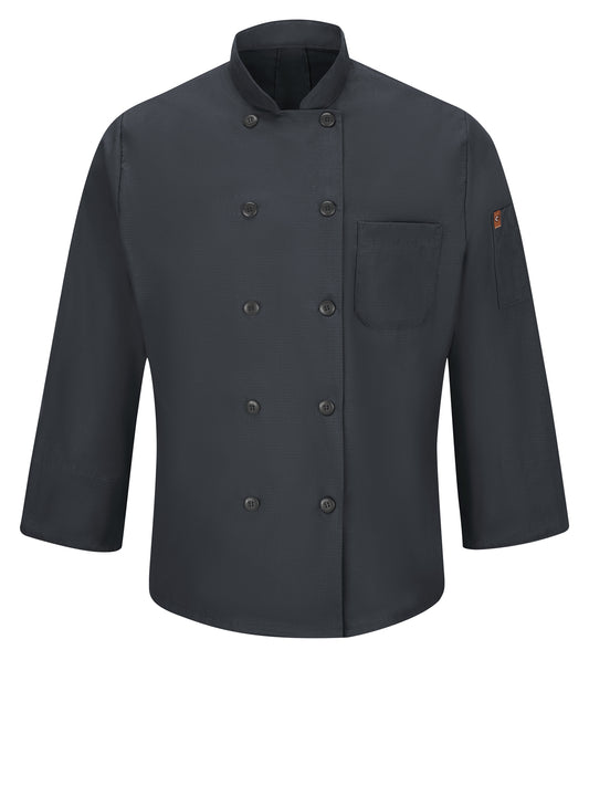 Men's Ten-Button 25" Chef Coat with OilBlok + MIMIX™ - 042X - Charcoal