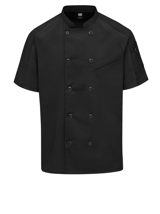 Men's Airflow Raglan Chef Coat with OilBlok - 052M - Black