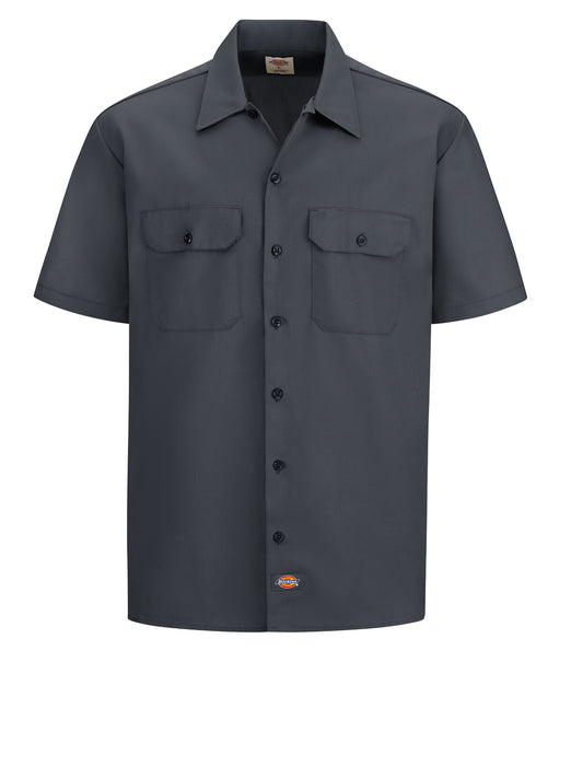 Men's Short-Sleeve Traditional Work Shirt - 2574 - Charcoal