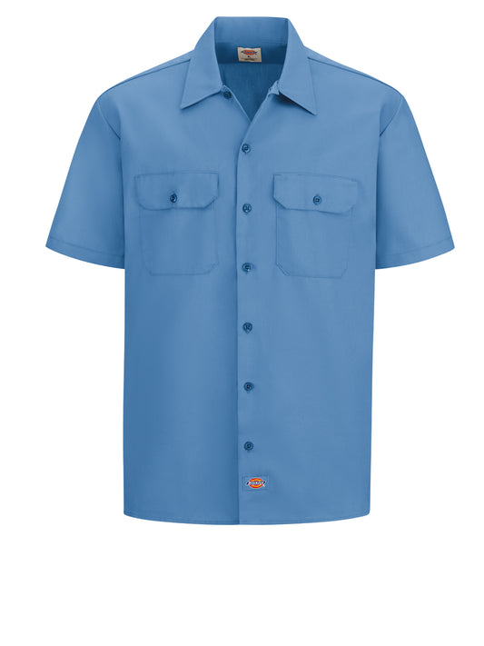 Men's Short-Sleeve Traditional Work Shirt - 2574 - Gulf Blue