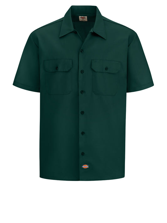 Men's Short-Sleeve Traditional Work Shirt - 2574 - Hunter Green