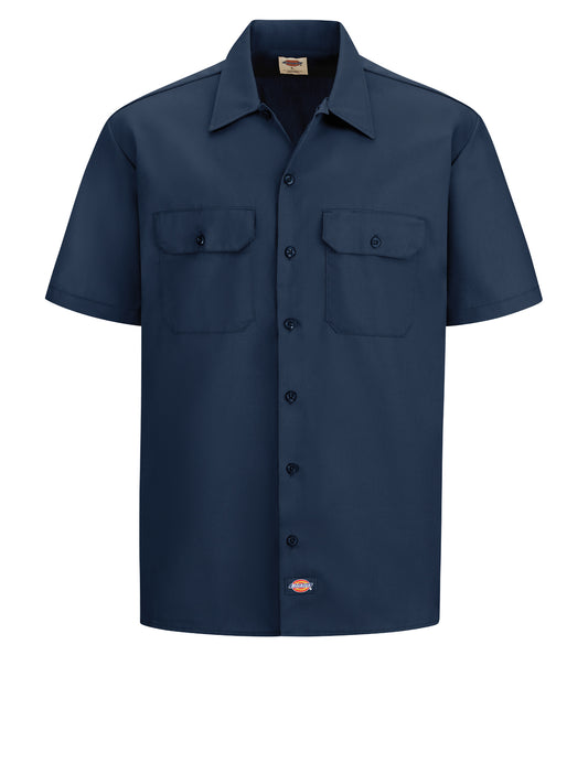 Men's Short-Sleeve Traditional Work Shirt - 2574 - Navy