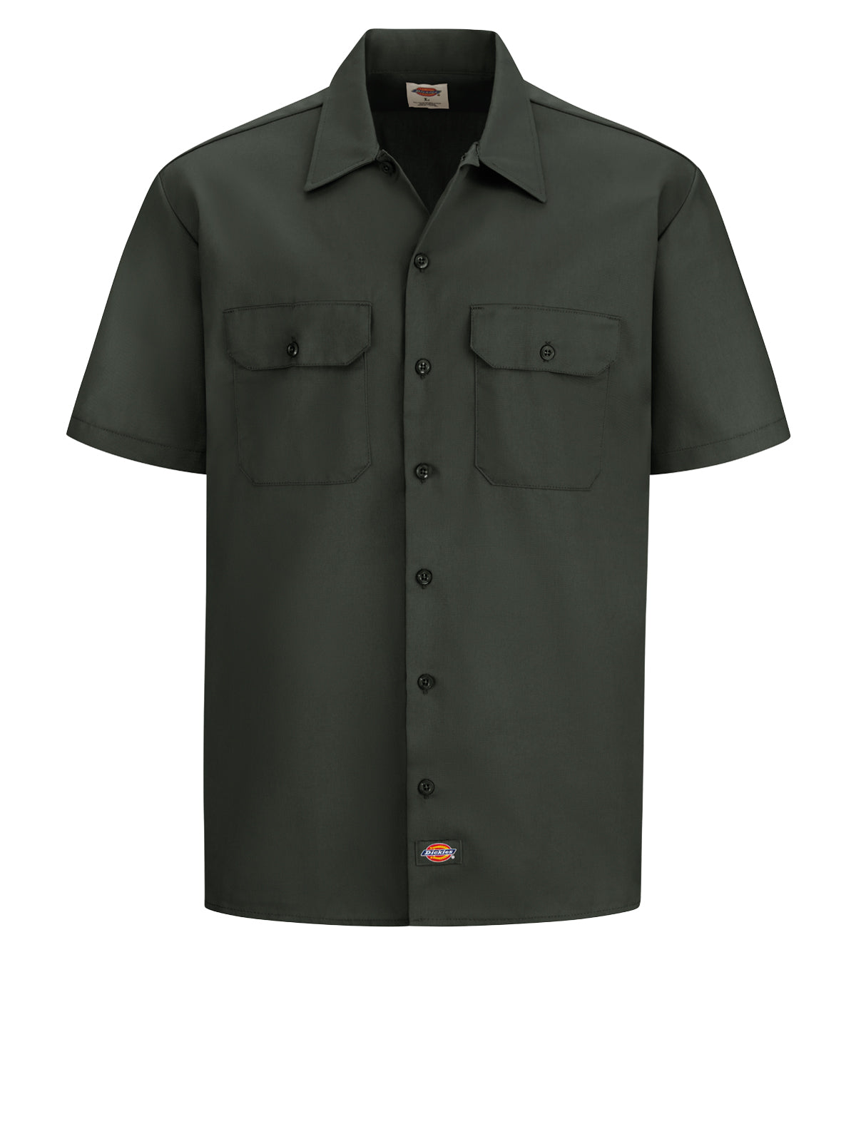 Men's Short-Sleeve Traditional Work Shirt - 2574 - Olive