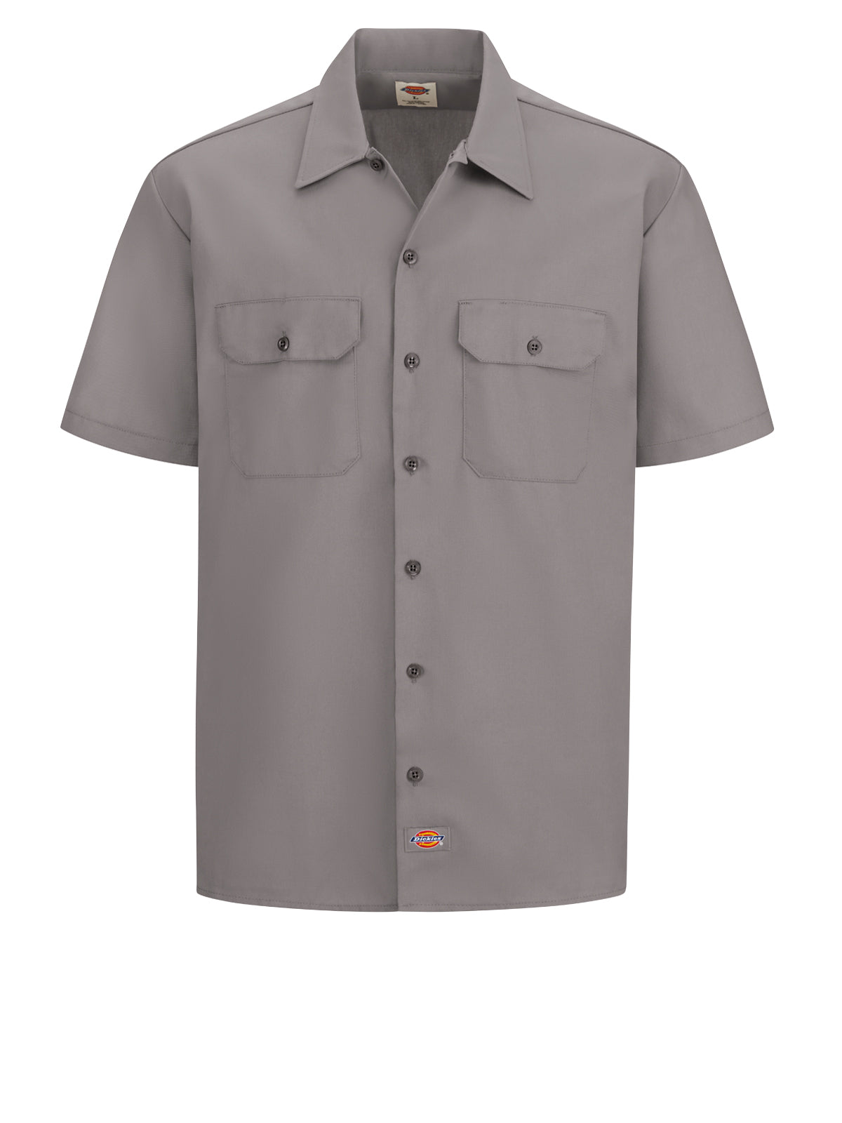 Men's Short-Sleeve Traditional Work Shirt - 2574 - Silver Gray