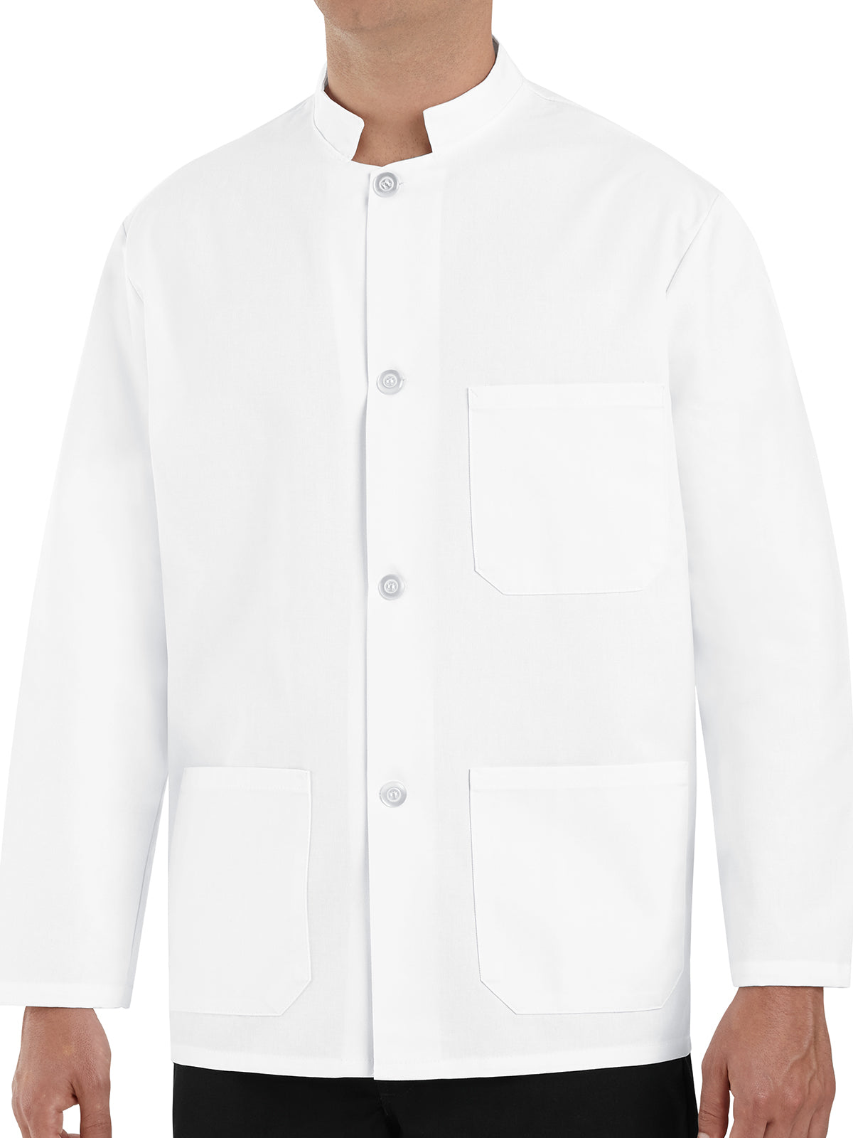 Unisex Military Collar 30" Chef Coat - 4020 - White