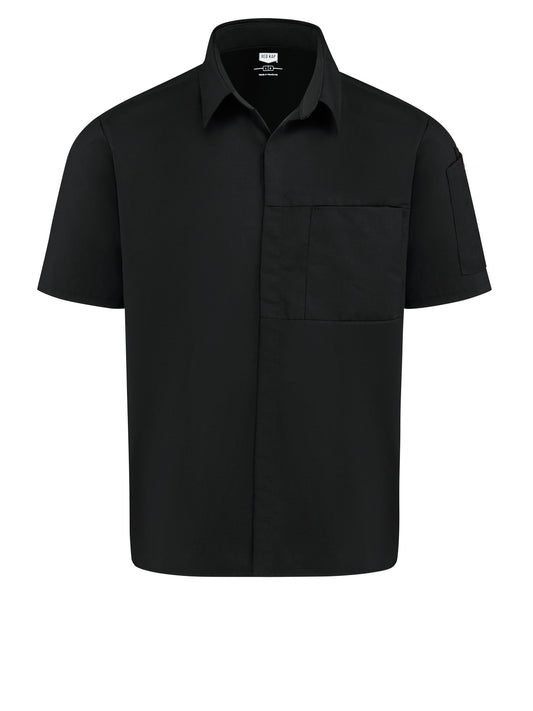 Men's Airflow Cook Shirt with OilBlok - 502M - Black