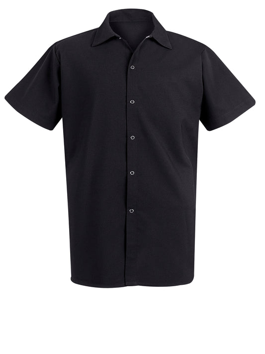 Unisex Short Sleeve Cook Shirt - 5035 - Black