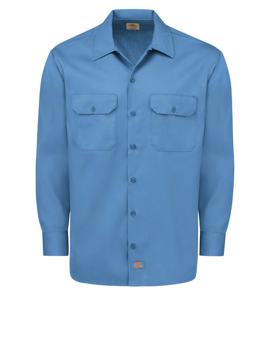 Men's Long Sleeve Traditional Work Shirt - 5574 - Gulf Blue