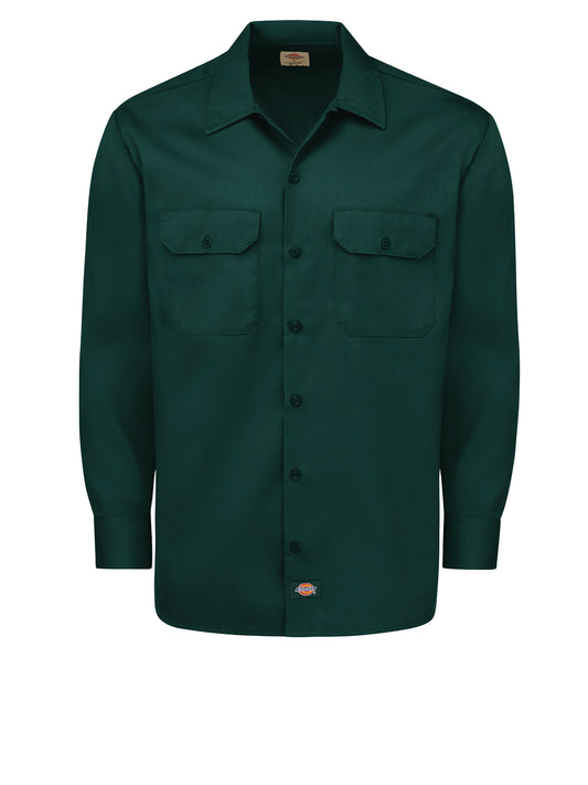 Men's Long Sleeve Traditional Work Shirt - 5574 - Hunter Green