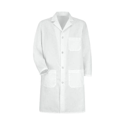 Men's Three-Pocket 41.5" Full-Length Lab Coat - 5700 - White