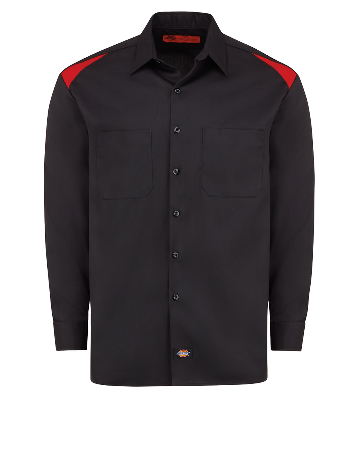 Men's Long Sleeve Performance Shirt - 6605 - Black/English Red