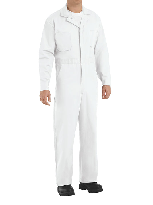 Men's Button-Front Coverall - CC16 - White