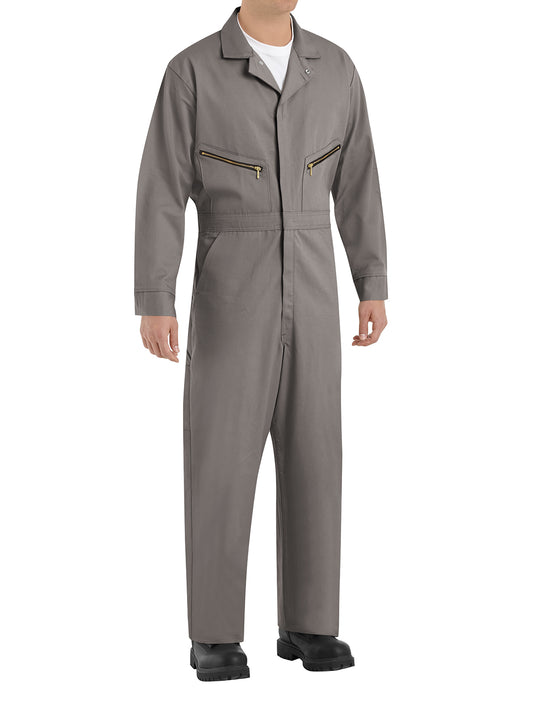 Men's Zip-Front Cotton Coverall - CC18 - Grey