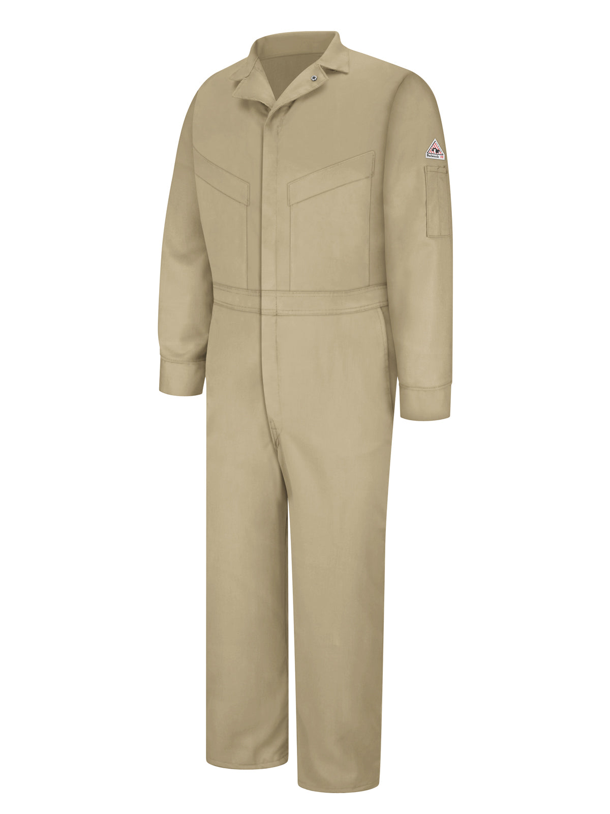Men's Lightweight Excel Flame-Resistant Deluxe Coverall - CLD4 - Khaki
