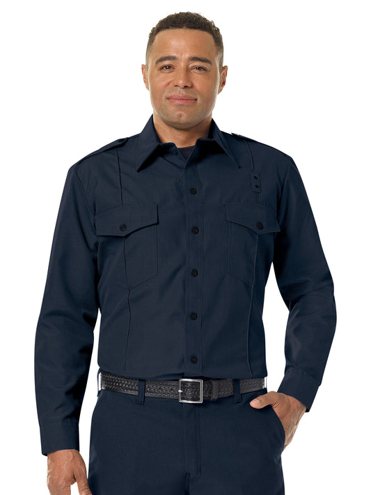 Men's Classic Long Sleeve Fire Chief Shirt - FSC0 - Midnight Navy